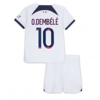 Paris Saint-Germain Ousmane Dembele #10 Bortaställ Barn 2023-24 Korta ärmar (+ Korta byxor)